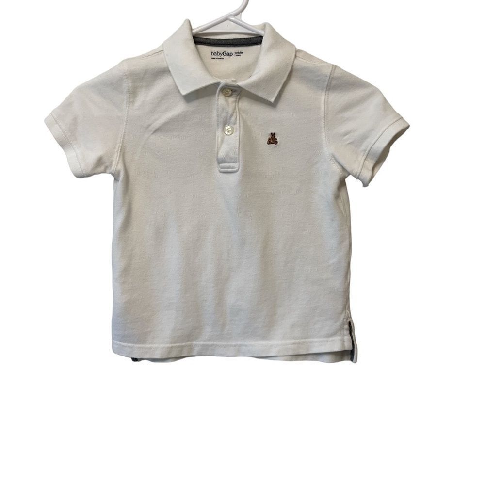 BabyGap size toddler 4 years white polo.
